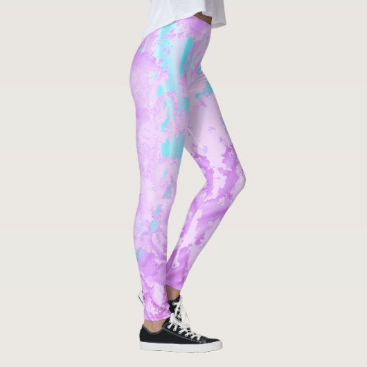 Lichtblauwe en Paarse Leggings (Rechts)