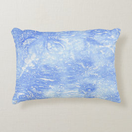 Lichtblauwe en witte Abstracte Kussens