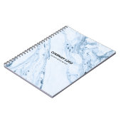 Lichtblauwe en witte achtergrond voor faux notitieboek (Linkerzijde)