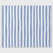 Lichtblauwe en witte scheve strepen cadeaupapier (Vlak)