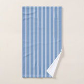 Lichtblauwe en Witte Strepen Bad Handdoek (Handdoek)