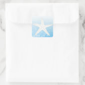 Lichtblauwe en witte zeesterren Stickers (Tas)
