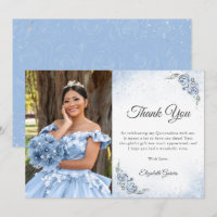 Lichtblauwe en Zilveren Prinses Quinceanera Foto