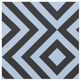 Lichtblauwe en Zwarte Geometrische Zigzag & Stof