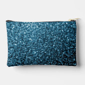 Lichtblauwe faux glitter fonkelt Monogram Etui (Achterkant)