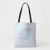 Lichtblauwe Filippenzen 4:13 Vlinder Tote Bag (Voorkant)