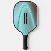 Lichtblauwe Flash Initiaal Pickleball Paddle (Achterkant)