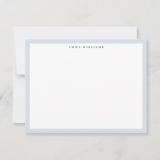Lichtblauwe Frame Notitiekaart Kaart (Voorkant)