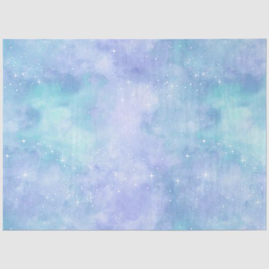 Lichtblauwe Galaxy Serie Ontwerp 10 Tissuepapier (Voorkant)