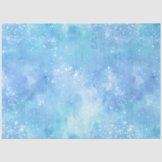 Lichtblauwe Galaxy Serie Ontwerp 7 Tissuepapier (Voorkant)