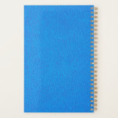 Lichtblauwe Geitenvacht Typografie Monogram Planne Planner (Achterkant)