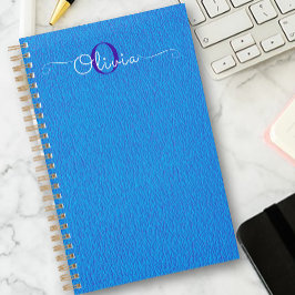 Lichtblauwe Geitenvacht Typografie Monogram Planne Planner