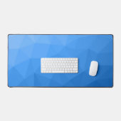 Lichtblauwe geometrische mesh gradiëntpatroon bureaumat (Keyboard & Muis)
