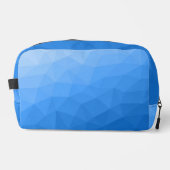 Lichtblauwe geometrische mesh gradiëntpatroon toilettasje (Voorkant)
