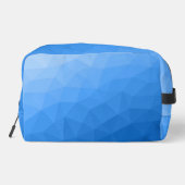 Lichtblauwe geometrische mesh gradiëntpatroon toilettasje (Achterkant)