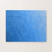 Lichtblauwe geometrische mesh-patroon met verloop legpuzzel (Horizontaal)