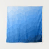 Lichtblauwe geometrische mesh-patroon met verloop wandkleed (Voorkant)