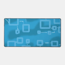 Lichtblauwe geometrische vierkanten bureaumat