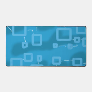Lichtblauwe geometrische vierkanten bureaumat