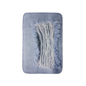 Lichtblauwe gescheurde jeans textuur badmat (Voorkant Verticaal)