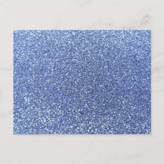 Lichtblauwe glitter briefkaart (Voorkant)