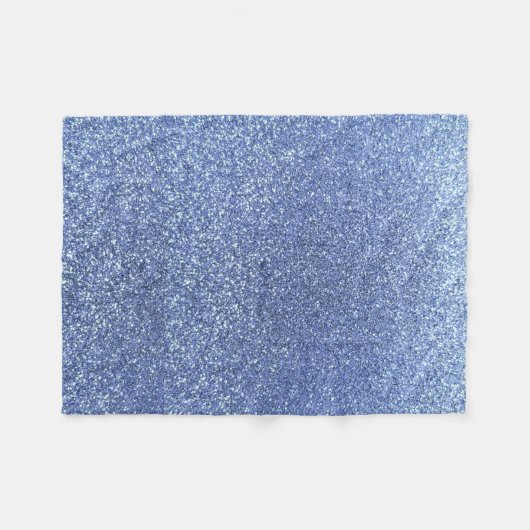 Lichtblauwe glitter fleece deken (Voorkant (Horizontaal))