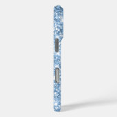 Lichtblauwe Glittery Glam Girly Signature Case-Mate iPhone Case (Achterkant / Rechts)