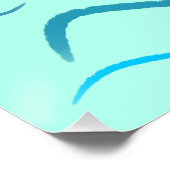 Lichtblauwe golven in de oceaan perfect poster (Hoek)