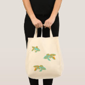 lichtblauwe goudvis tote bag (Voorkant (product))