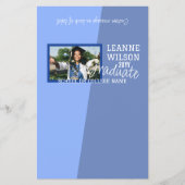 Lichtblauwe Graduatie Custom Candy Bar Wrapper Flyer (Voorkant)