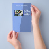 Lichtblauwe Graduatie Custom Candy Bar Wrapper Flyer (Hand)