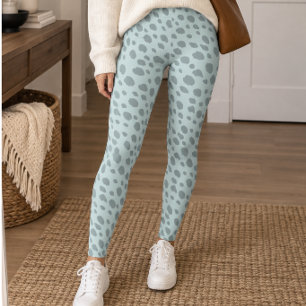 Lichtblauwe grijze cheetahevlekken leggings
