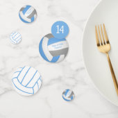 lichtblauwe grijze tiener volleybalverjaardag confetti (Groep)