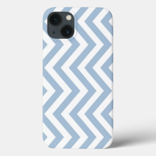 Lichtblauwe Grunge Textuur Chevron iPhone 13 Hoesje