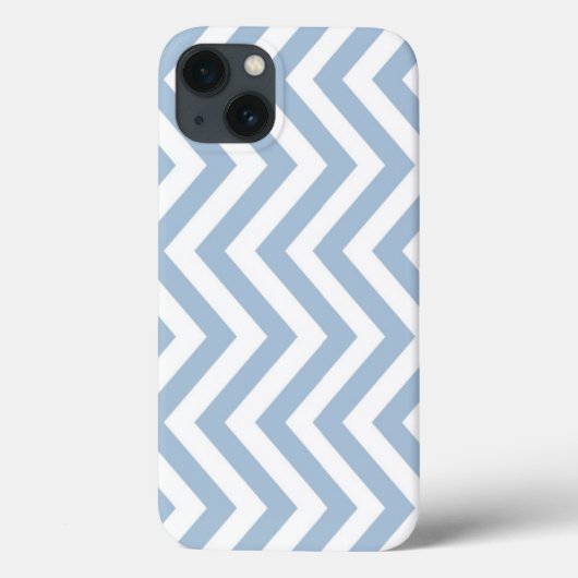 Lichtblauwe Grunge Textuur Chevron Case-Mate iPhone Case (Achterkant)