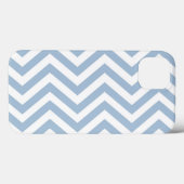 Lichtblauwe Grunge Textuur Chevron Case-Mate iPhone Case (Achterkant (horizontaal))