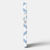 Lichtblauwe Grunge Textuur Chevron Case-Mate iPhone Case (Achterkant / Links)