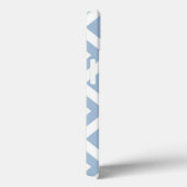 Lichtblauwe Grunge Textuur Chevron Case-Mate iPhone Case (Achterkant / Rechts)