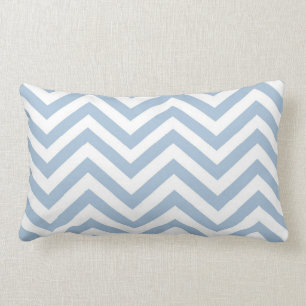 Lichtblauwe Grunge Textuur Chevron Kussen
