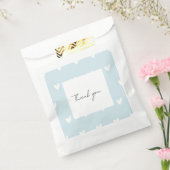 Lichtblauwe harten voorkeur zak bedankzakje (Gezegeld)