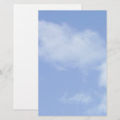 lichtblauwe hemel met wolken briefpapier (Voorkant / Achterkant)