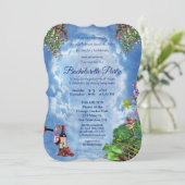 Lichtblauwe hemel & wolken Bachelorette Kaart (Staand voorkant)