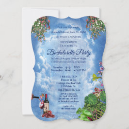 Lichtblauwe hemel & wolken Bachelorette Kaart