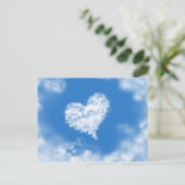 Lichtblauwe hemellijdende hemelgenezende liefde briefkaart (Staand voorkant)