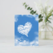 Lichtblauwe hemellijdende hemelgenezende liefde briefkaart (Staand voorkant)