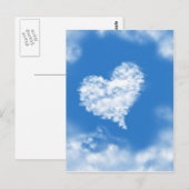 Lichtblauwe hemellijdende hemelgenezende liefde briefkaart (Voorkant / Achterkant)