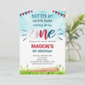 Lichtblauwe honkbal uitnodiging (Staand voorkant)