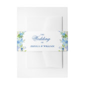 Lichtblauwe Hortensia Aquarel Bloem Bruiloft Uitnodigingen Wikkel (Voorkant Voorbeeld)