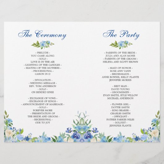 Lichtblauwe Hortensia  Groene Geplooide Bruiloft (Achterkant)