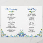 Lichtblauwe Hortensia Groene Touw Bruiloft (Achterkant)